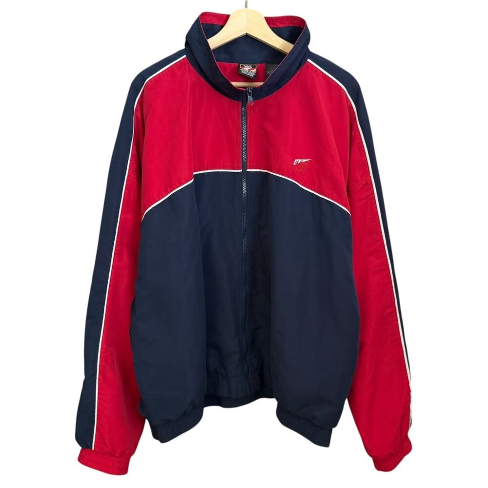 Vintage‎ JCPenney USA Olympic Team Windbreaker Red Blue XL Sportswear